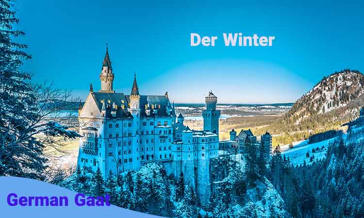 Der Winter فصل زمستان به آلمانی